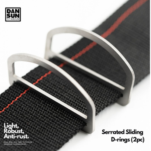 Dan Sun Serrated Sliding D-rings (2pc)