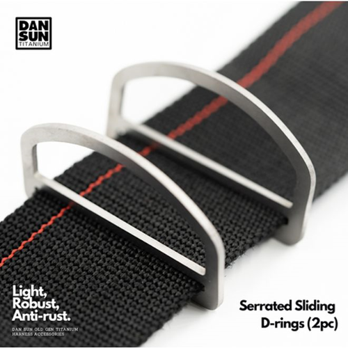 Dan Sun Serrated Sliding D-rings (2pc)