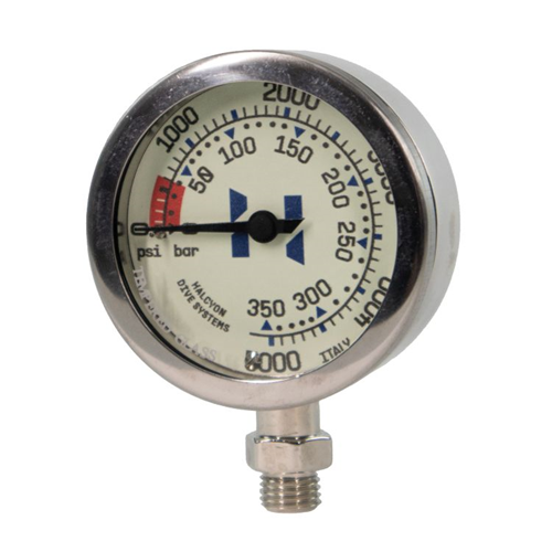 Halcyon Master Submersible pressure gauge, Dual Face PSI/Bar