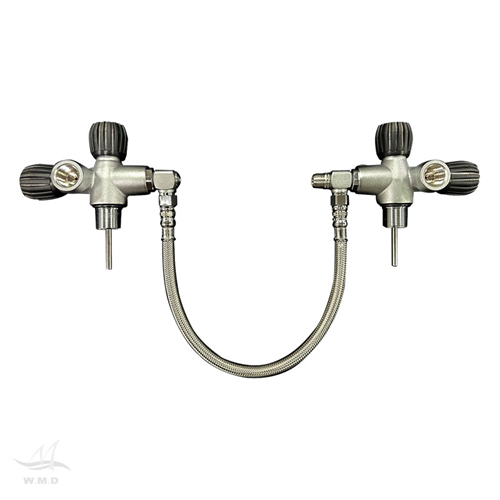 WMD Rebreather Manifold with Flexible Hose, 300bar