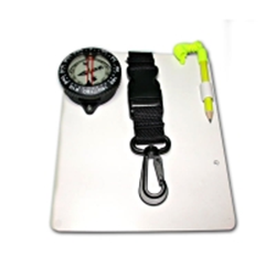 * Slate - Quick Clip With Compass & Pencil ** Yellowed