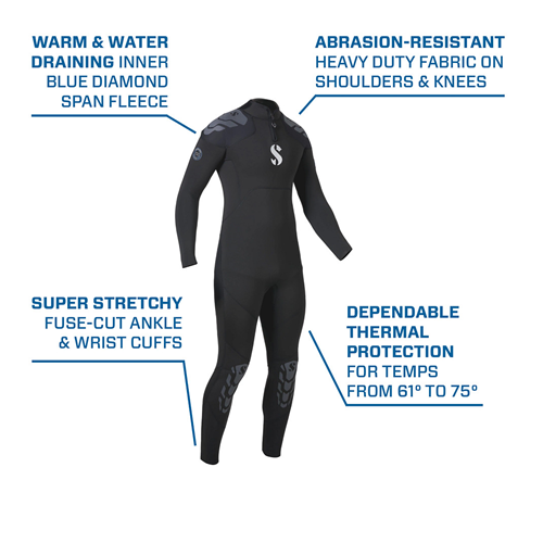 ~Wetsuit 5/4mm - Scubapro YULEX - Mens - Medum