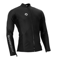 ~ Chillproof Long Sleeve Shirt - Front Full Zip - Mens/unisex - Xl - Black/black