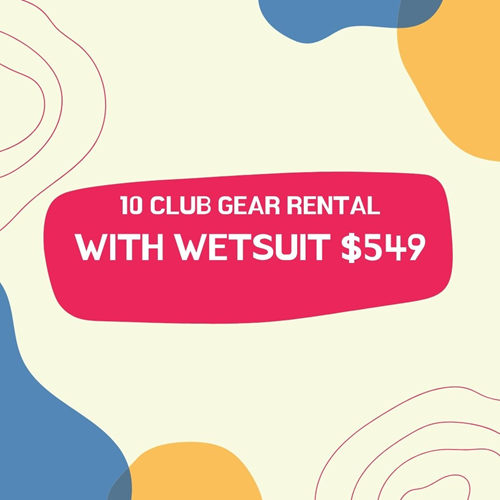 Club10 Gear Hires (includes Wetsuit)