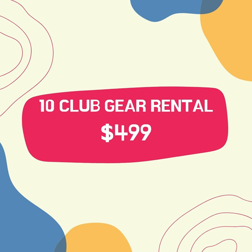 Club 10 Gear Hire (no Wetsuit)